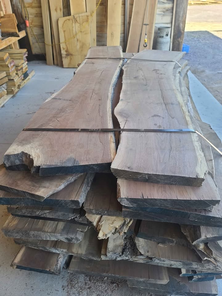 Steamed Black Walnut 8/4" -6/4" Slabs, preplaned, Various Widths x 7'-9' - Image 5