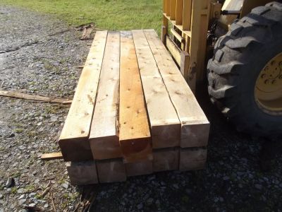 Stacked Rough Cut Lumber