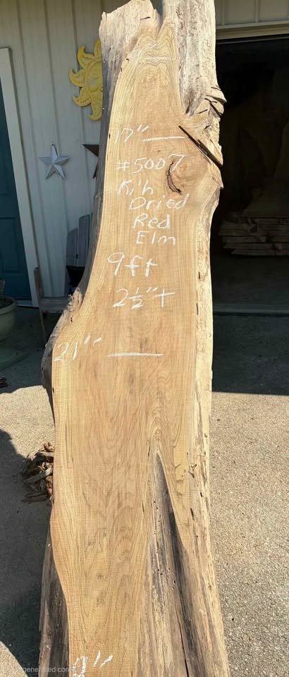 Kiln Dried Red Elm Slabs featuring a Bold Grain, with Rich Honey-Amber and Reddish-Brown deep tones! - Image 9