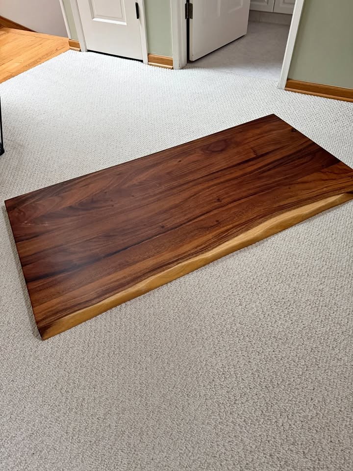 Scott Keelan Adjustable Desk Slab with live edge  (no legs) - Image 1