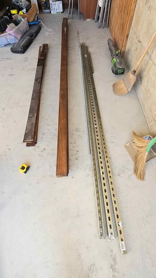Assorted Wood Planks, Metal Strut Channels, and Threaded Rod - Image 4