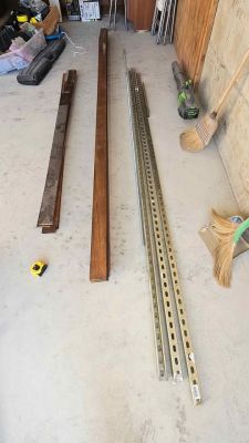 Assorted Wood Planks, Metal Strut Channels, and Threaded Rod