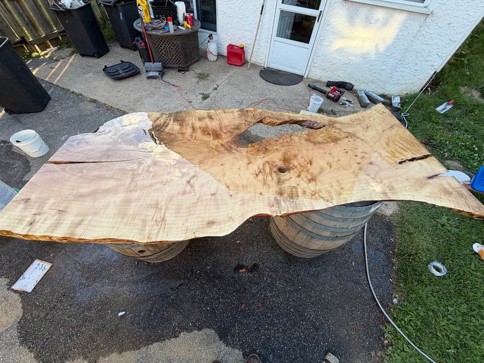 Maple wood slab with epoxy top coat - Image 3