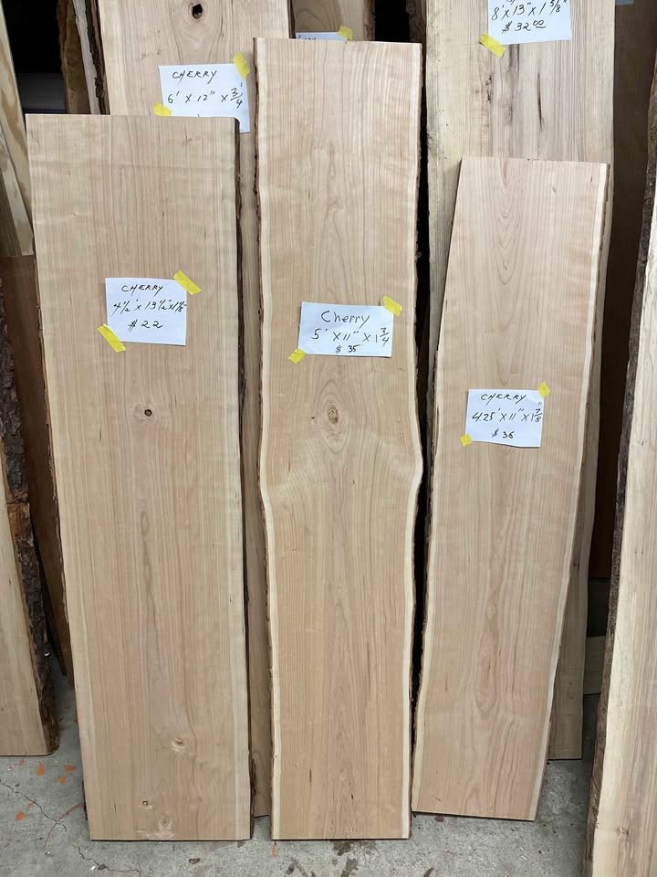Live Edge Cherry Hardwood - Image 1