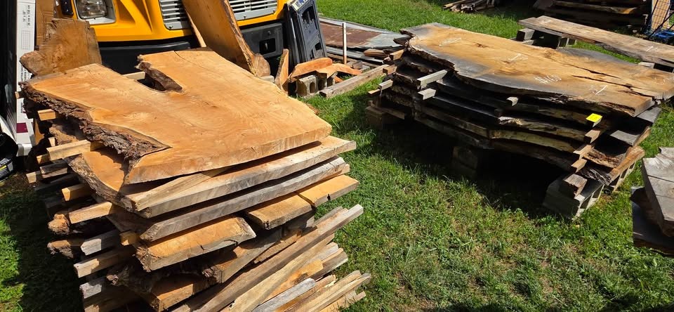 Wood slabs at the Hillsville Flea Market Hundley Field - Image 4