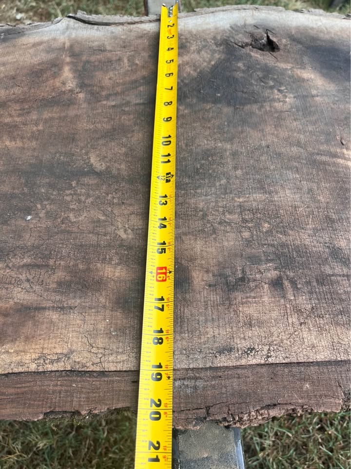 Live edge black walnut slab 8ft 10" inches long and 19-21 inches wide and 3inches thick - Image 6