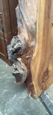 Thick Redwood Live Edge Slab – 75” x 21–29” x 3”