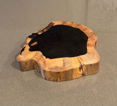 Live Edge Ebony Wood Slab Decor