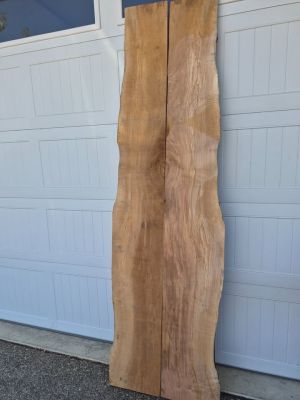 7 rough sawn live edge Madrone boards 6’ 8”x 10-12”x1 1⁄4” $150 each