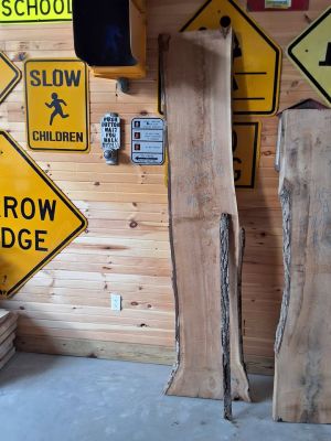 Rough Cut Live Edge Chestnut Oak Wood Lumber Slab