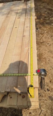 Rough cut pine boards
