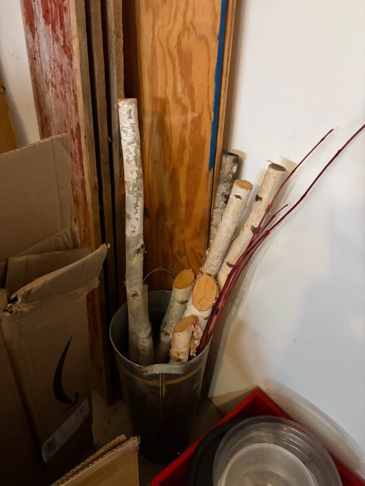 Reclaimed Barn Wood Boards and Birch Logs - Image 2