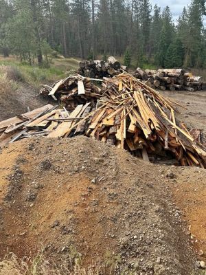 Sawmill side slabs and edger pieces