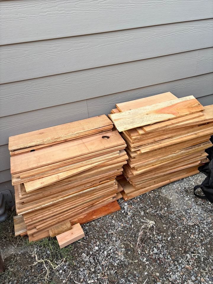 Cedar scrap wood