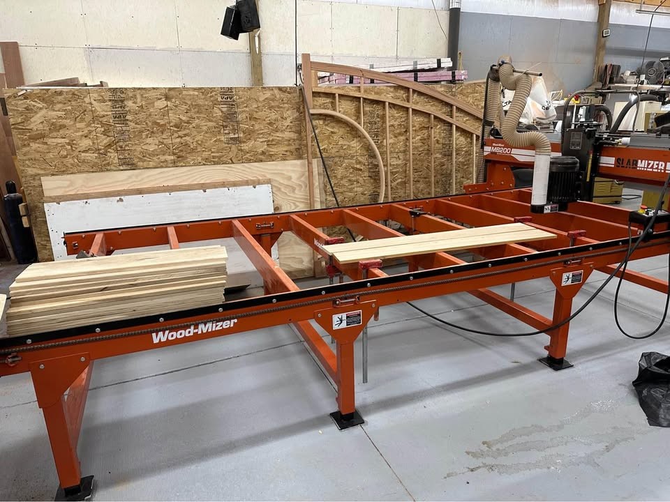 LIVE EDGE WOOD SLABS OAK, MAPLE, ELM, WALNUT, SAWMILLING W/ WOODMIZER SUPER 70 SAWMILL - Image 3