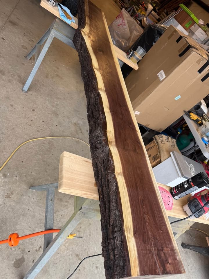 Walnut Live Edge Mantels - Image 4