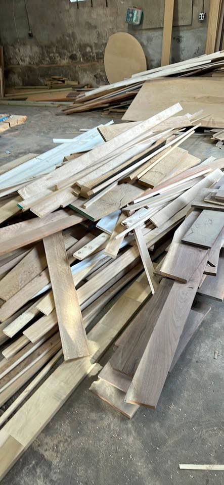 Walnut, white oak, maple