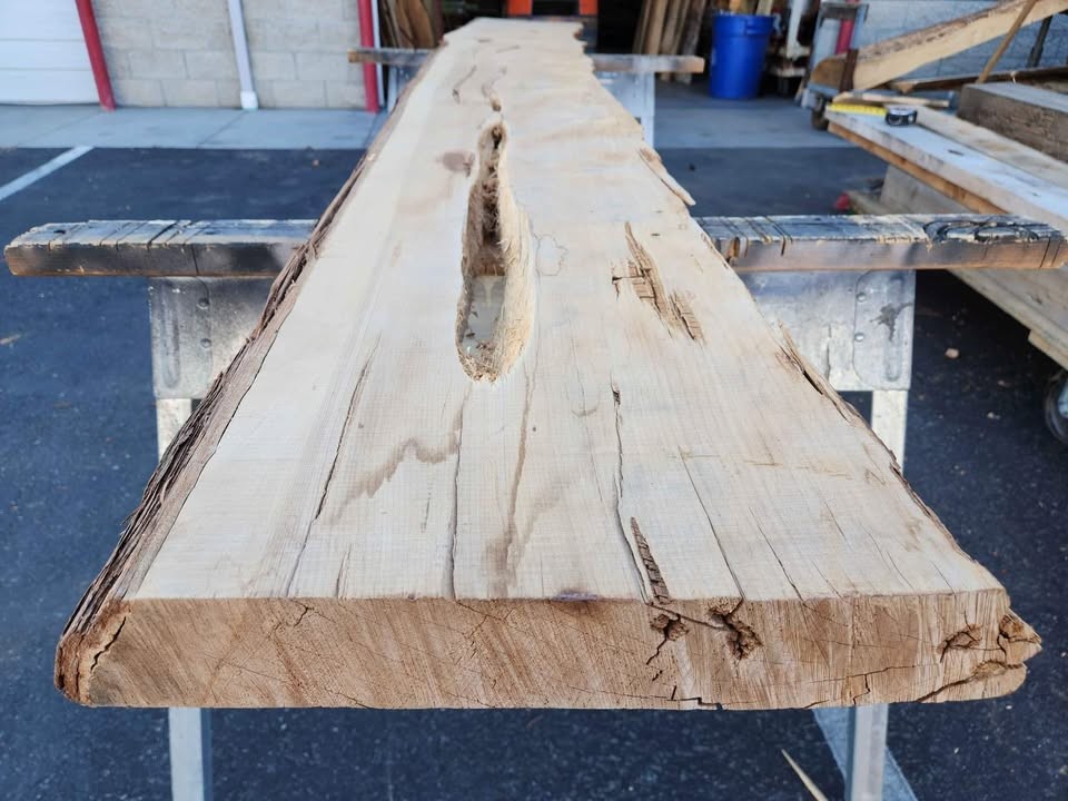 Live Edge Wood Slab - Kiln Dried Juniper - 3x15x9'3" - Great Epoxy Project Material - Image 6