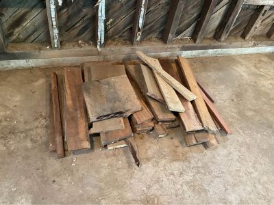 Assorted Hardwood Lumber and Live Edge Slabs - 600 board feet