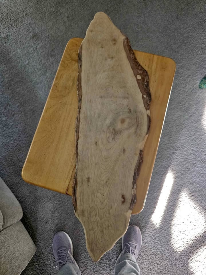 Live Edge Wood Slab thin and lightweight. - Image 1