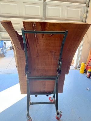 Live Edge Black Walnut Slab - Hit By Lightning - 2 1/2" thick x 46 1/2" long