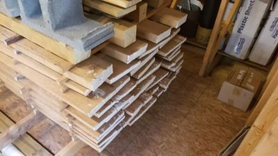 Rough cut white oak, rough cut red oak