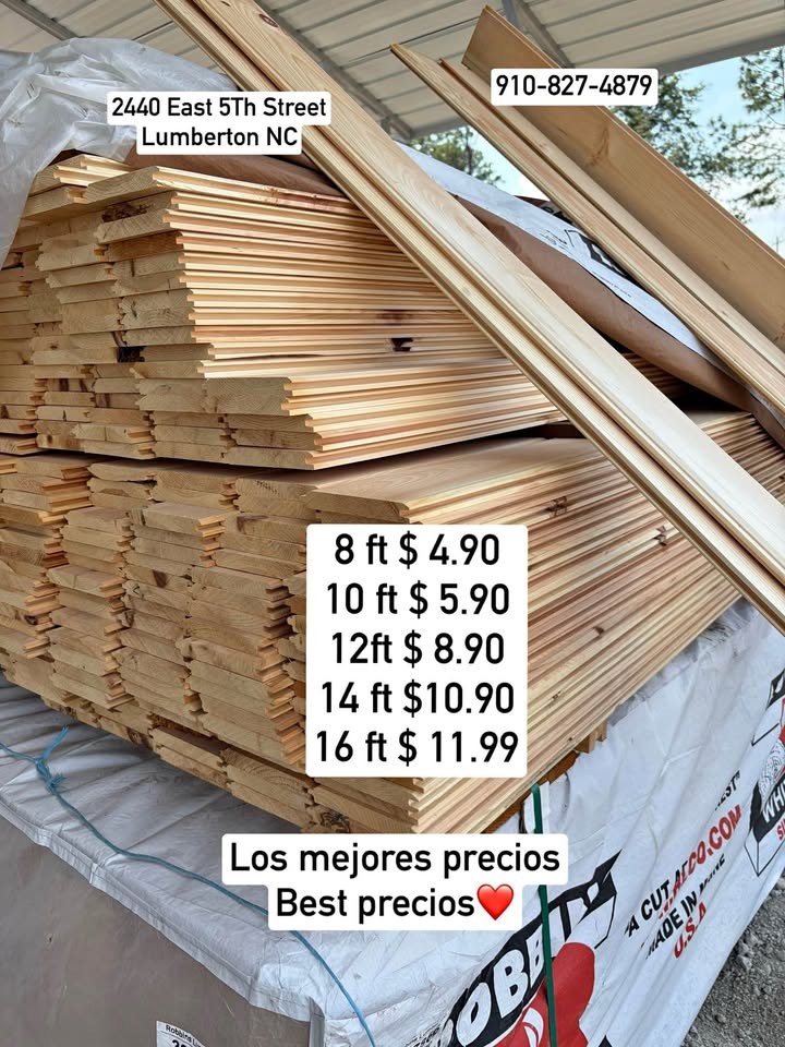 T&G Boards ( madera para techos y paredes)