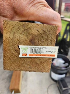 4"x4"x10' pressure treated post