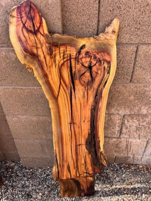 ???? PISTACHIO LIVE-EDGE PLANK — Fiery Reds & Natural Character