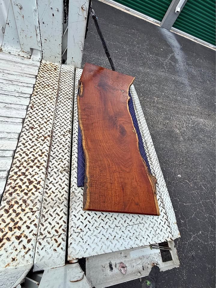 Black Walnut live-edge wood slab. - Image 1