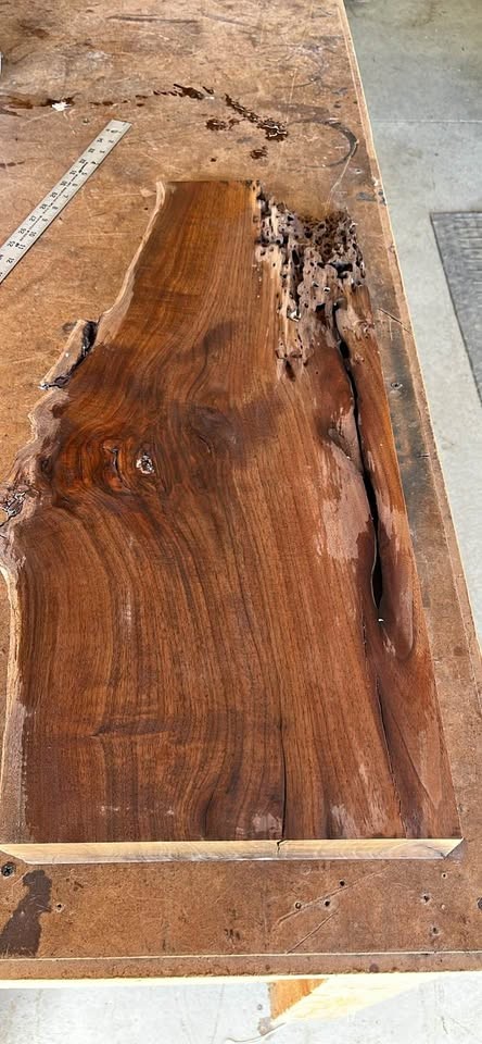 8/4 (2”) Live Edge Black Walnut Slab - Premium Deep Resin Casting Blank - Image 1