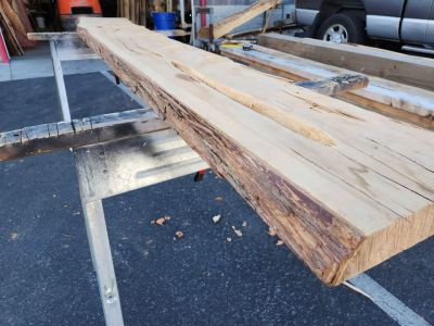 Live Edge Wood Slab - Kiln Dried Juniper - 3x15x9'3" - Great Epoxy Project Material