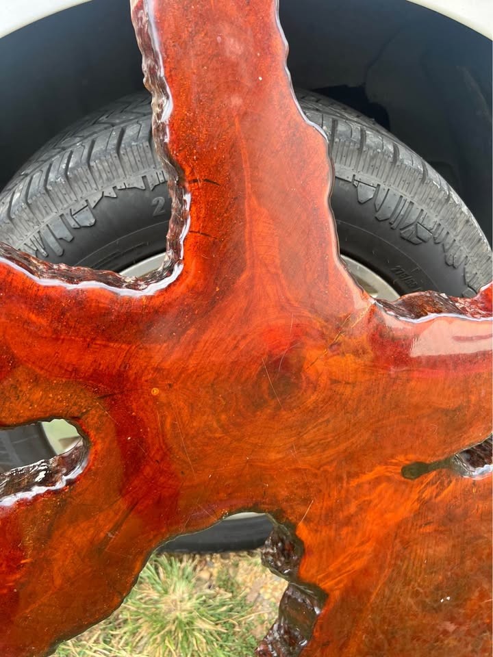 Large Live Edge Burl wood polished slabs - Image 4
