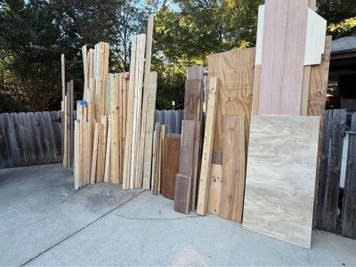 Large Assortment of Lumber, 2x4s, Wood Boards & Plywood