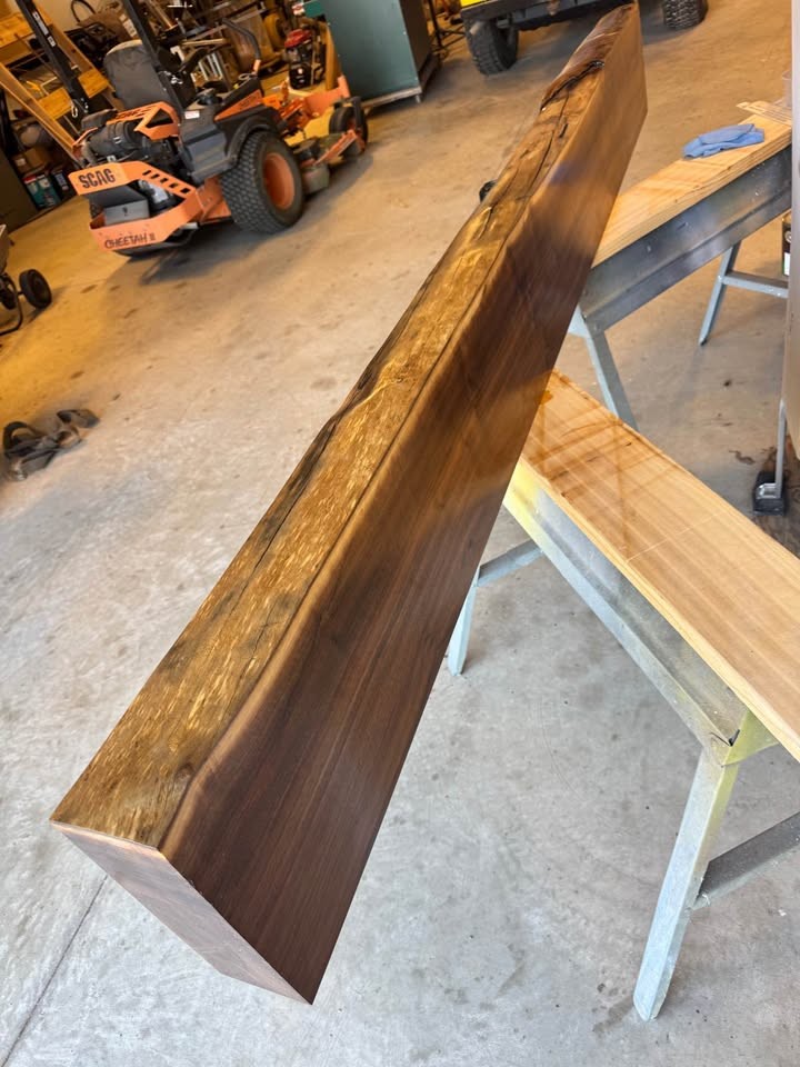 Walnut Live Edge Mantels - Image 6