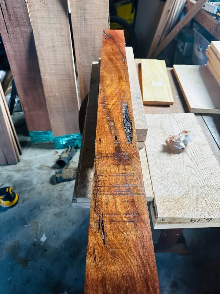 Hardwood bundle Pecky Bolivan walnut (exotic) Black walnut Maple Red oak with alot of scrap cuts - Image 9