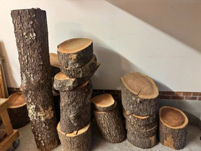 Cherry Wood Logs & Rounds — Garage Seasoned Nearly 8 Years — Best Offer