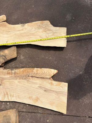 Flitch Ash Live Edge Wood Slabs (5)—6Y Air Dried, Stored Stacked in Climate Control