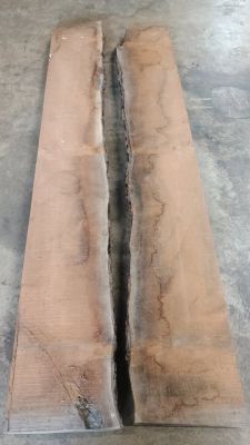 Dried cherry lumber
