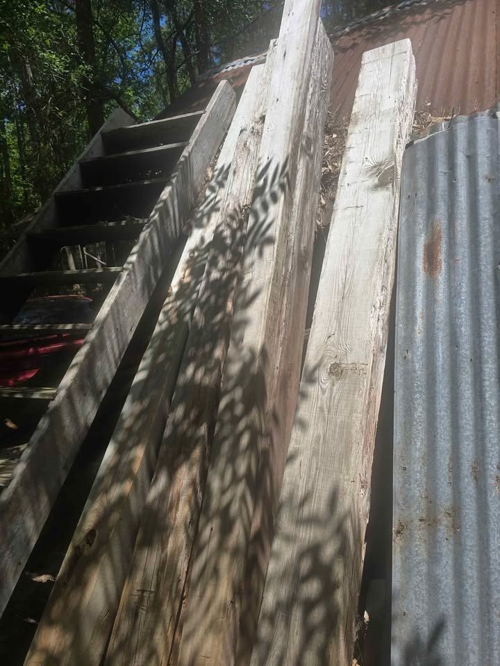 Antique Pine & Oak Large Heavy Beams - Image 5