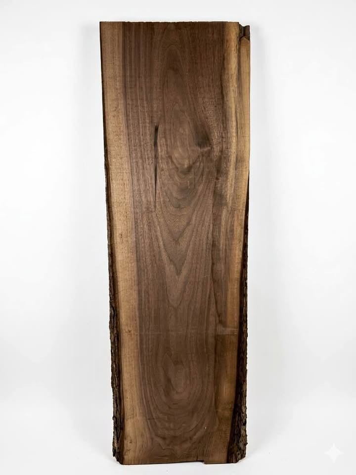 Black Walnut Board / Slab 59.5” Long 17” 1.25” Thick Wide Kiln Dried 8.6% Moisture - Image 1
