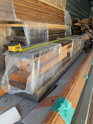 Bundles of premium furniture grade hardwoods- western red cedar, ponderosa Pine, Douglas fir, oak