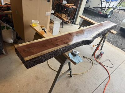 Walnut Live Edge Mantels