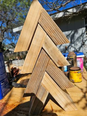 More Christmas trees 
Reclaimed and recycled wood
Very rustic. Can paint or stain if wanted.