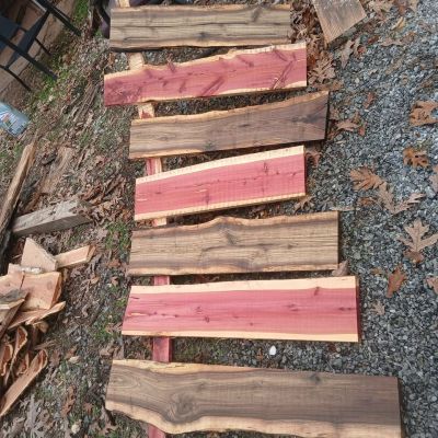 Walnut live edge boards