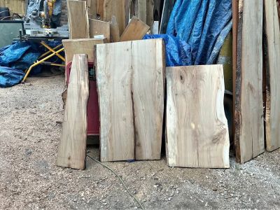 LIVE EDGE BOARDS FRESH OFF THE OVERSIZE PLANER