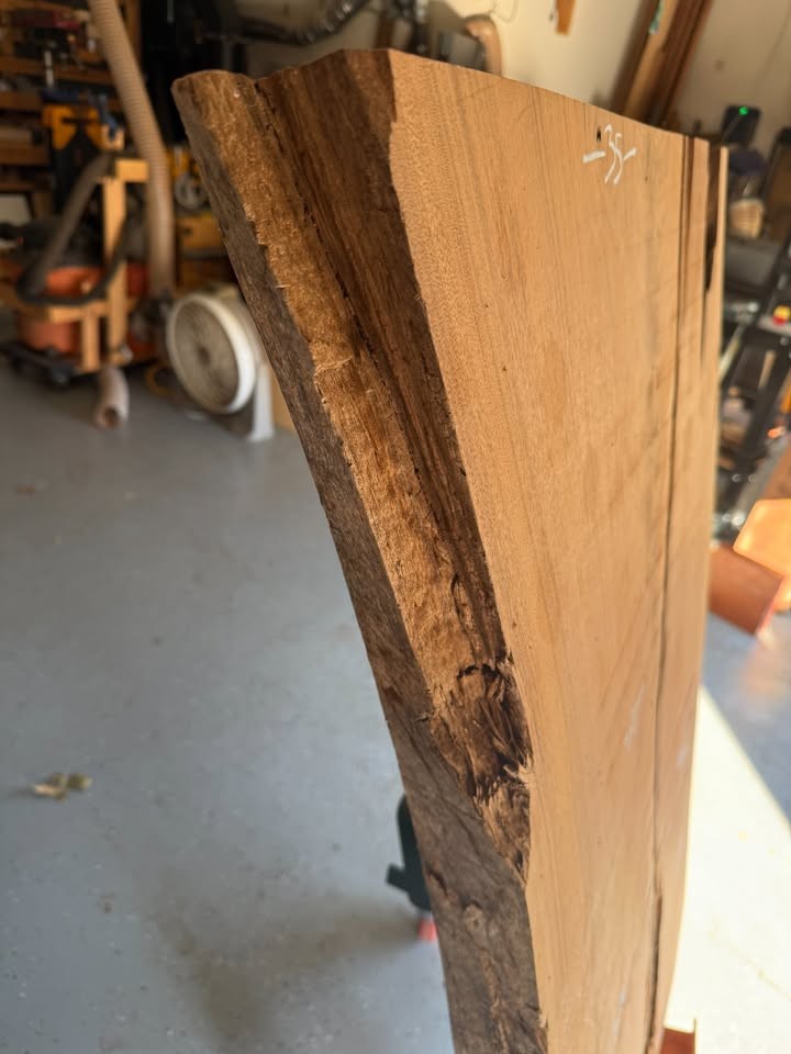Live Edge Black Walnut Slab - Hit By Lightning - 2 1/2" thick x 46 1/2" long - Image 10