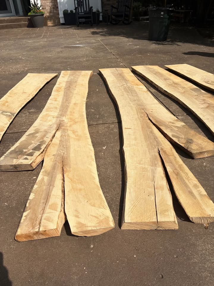 Flitch Ash Live Edge Wood Slabs (5)—6Y Air Dried, Stored Stacked in Climate Control - Image 3