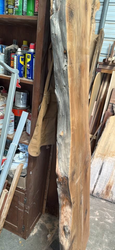 Large Redwood Live Edge Slab – 92” x 24” x 2.75” Thick - Image 3