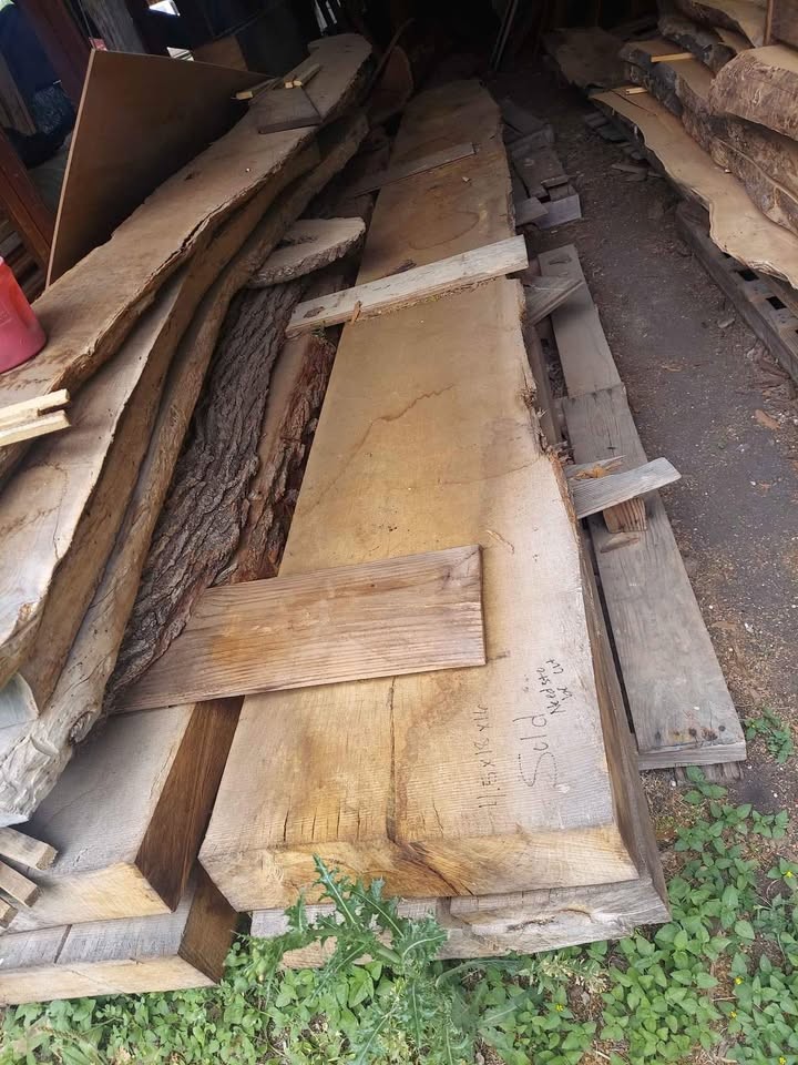 Cottonwood mantel ready for install (1) left. Hardwoods in the raw great selection slabs beams - Image 9